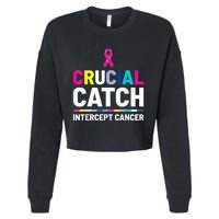 Crucial Catch Intercept Cancer Breast Cancer Awareness Cropped Pullover Crew