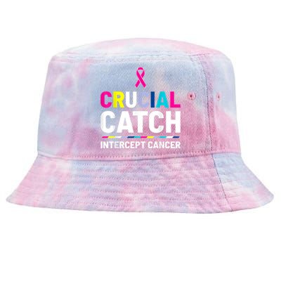 Crucial Catch Intercept Cancer Breast Cancer Awareness Tie-Dyed Bucket Hat