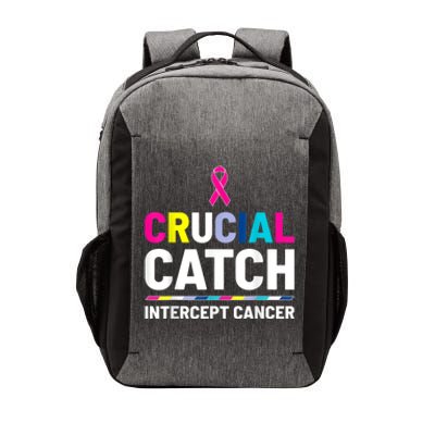 Crucial Catch Intercept Cancer Breast Cancer Awareness Vector Backpack