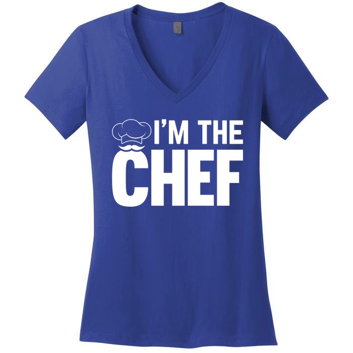 Cooking Cook Im The Chef Funny Cooking Chef Gift Women's V-Neck T-Shirt