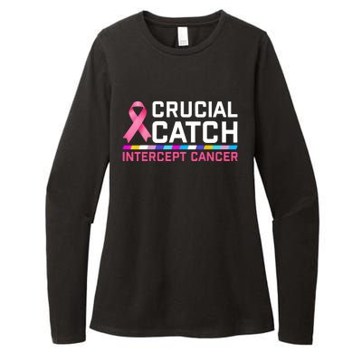 Crucial Catch Intercept Cancer Womens CVC Long Sleeve Shirt