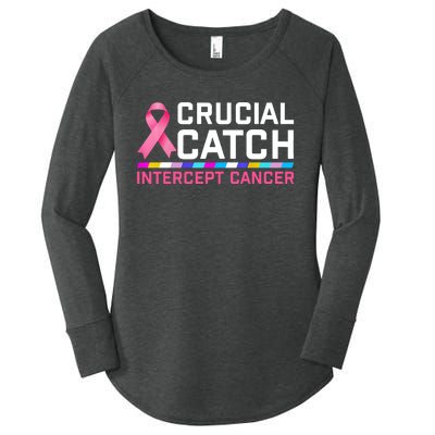 Crucial Catch Intercept Cancer Women's Perfect Tri Tunic Long Sleeve Shirt