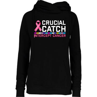 Crucial Catch Intercept Cancer Womens Funnel Neck Pullover Hood