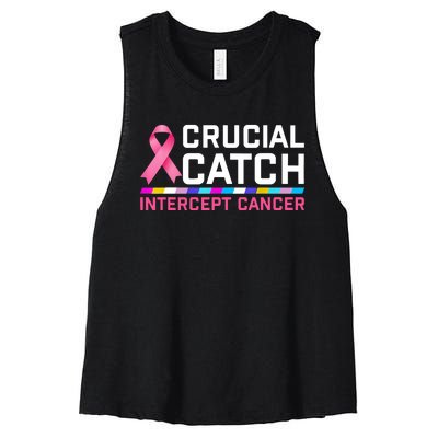 Crucial Catch Intercept Cancer Women's Racerback Cropped Tank