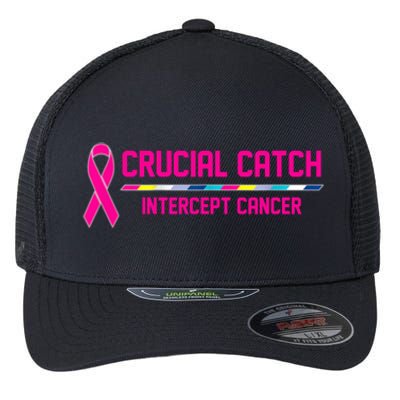 Crucial Catch Intercept Cancer Breast Breast Cancer Awareness Flexfit Unipanel Trucker Cap