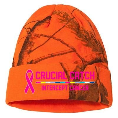 Crucial Catch Intercept Cancer Breast Breast Cancer Awareness Kati Licensed 12" Camo Beanie