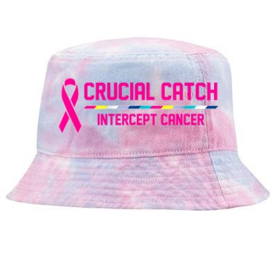 Crucial Catch Intercept Cancer Breast Breast Cancer Awareness Tie-Dyed Bucket Hat