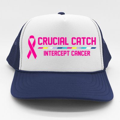 Crucial Catch Intercept Cancer Breast Breast Cancer Awareness Trucker Hat