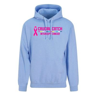 Crucial Catch Intercept Cancer Breast Breast Cancer Awareness Unisex Surf Hoodie