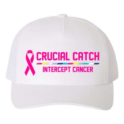 Crucial Catch Intercept Cancer Breast Breast Cancer Awareness Yupoong Adult 5-Panel Trucker Hat