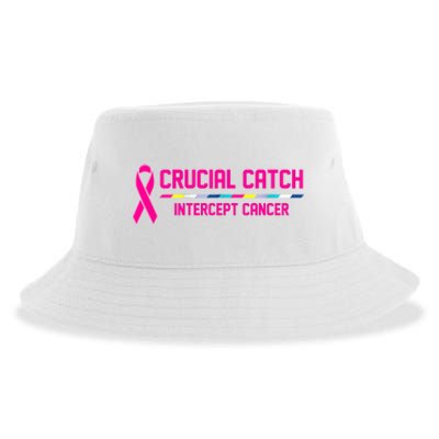 Crucial Catch Intercept Cancer Breast Breast Cancer Awareness Sustainable Bucket Hat