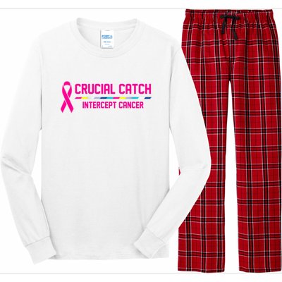 Crucial Catch Intercept Cancer Breast Breast Cancer Awareness Long Sleeve Pajama Set