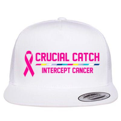 Crucial Catch Intercept Cancer Breast Breast Cancer Awareness Flat Bill Trucker Hat