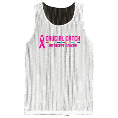 Crucial Catch Intercept Cancer Breast Breast Cancer Awareness Mesh Reversible Basketball Jersey Tank