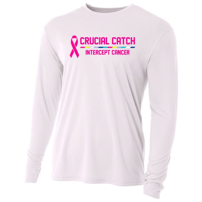 Crucial Catch Intercept Cancer Breast Breast Cancer Awareness Cooling Performance Long Sleeve Crew