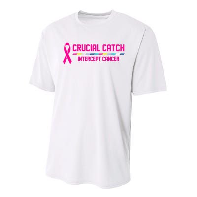 Crucial Catch Intercept Cancer Breast Breast Cancer Awareness Performance Sprint T-Shirt