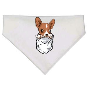 Cute Chihuahua In Your Pocket Christmas Gift USA-Made Doggie Bandana