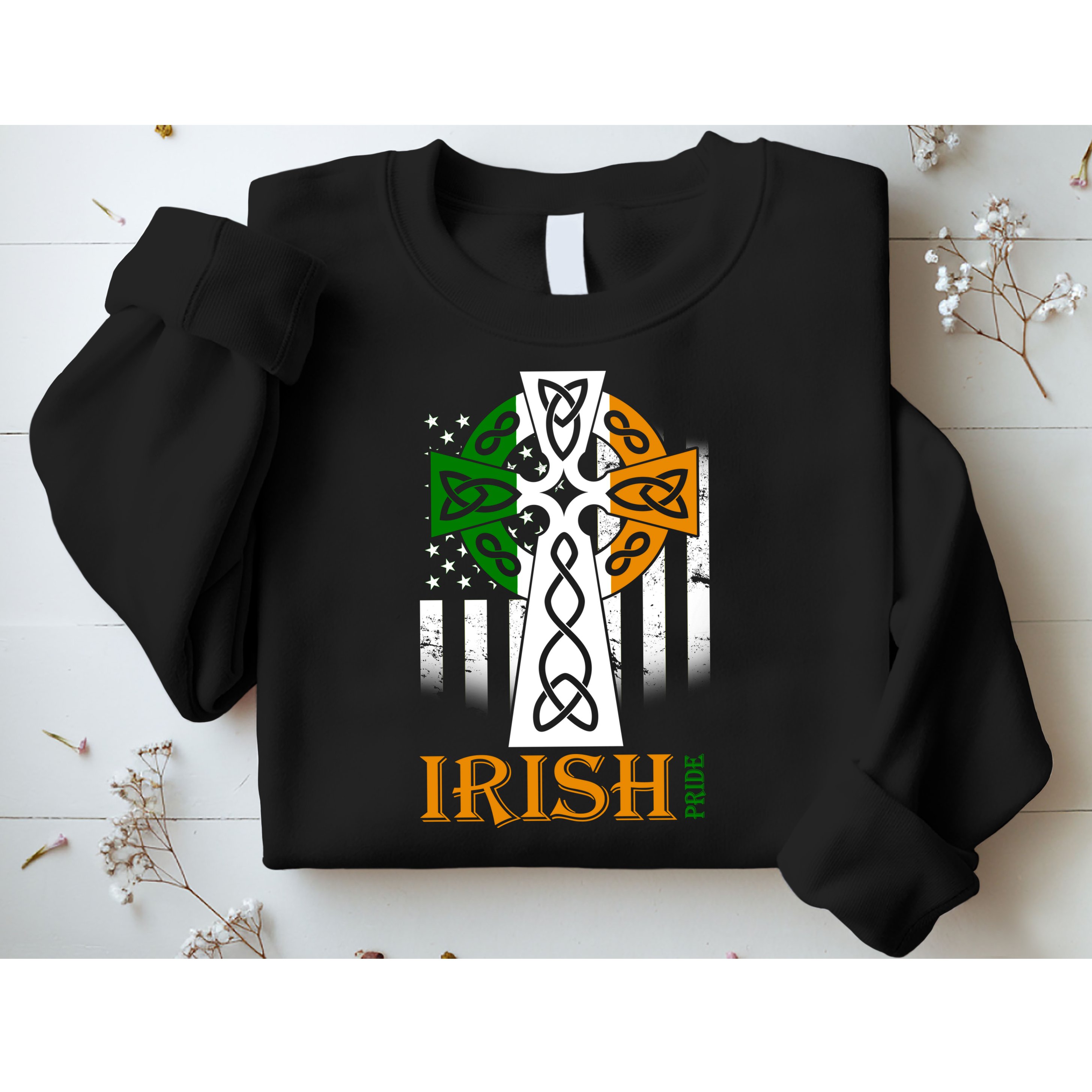 Celtic Cross Irish American Pride Sweatshirt