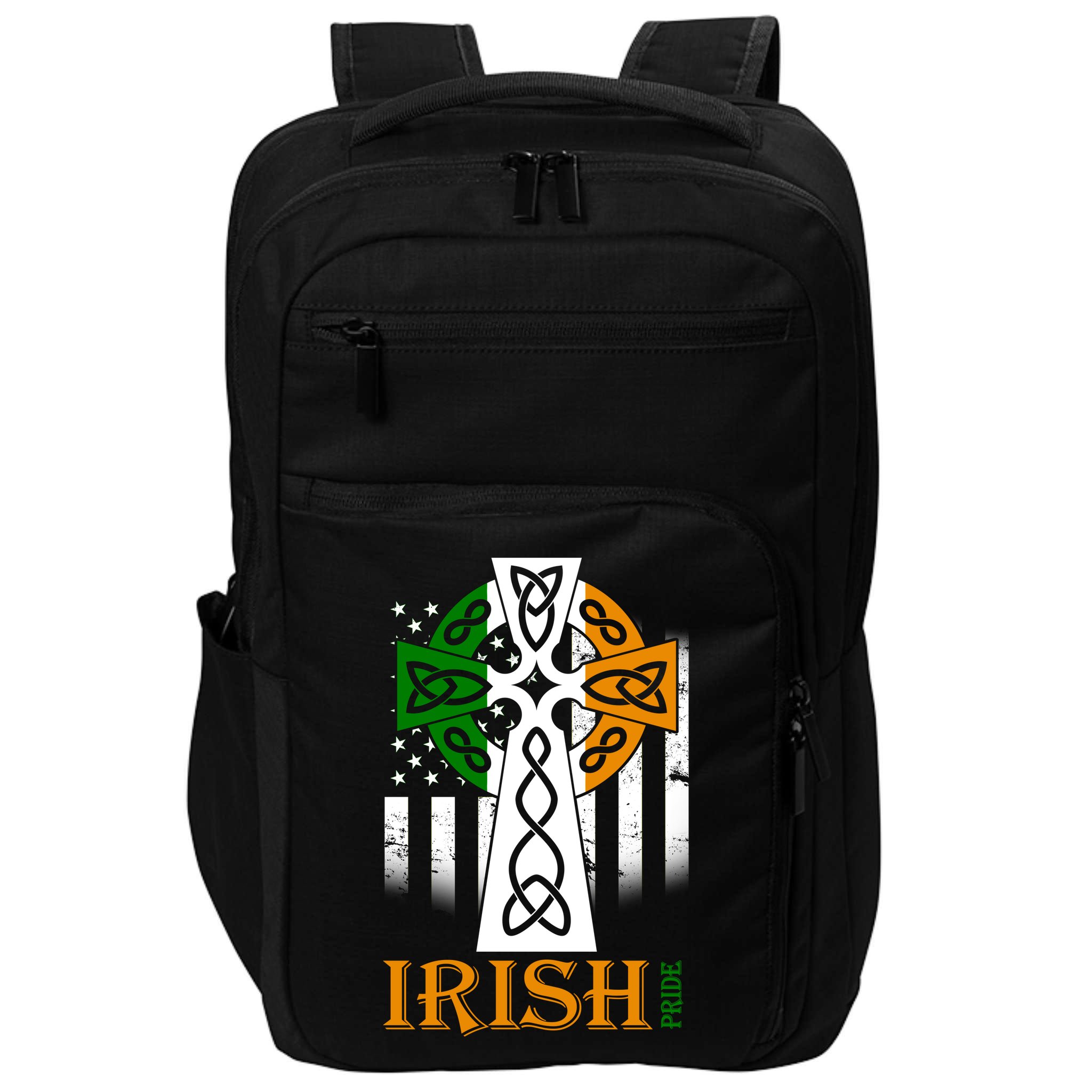 Celtic Cross Irish American Pride Impact Tech Backpack