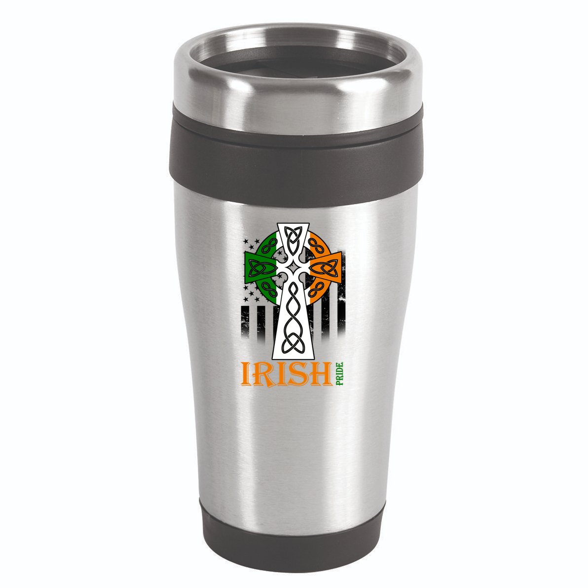 Celtic Cross Irish American Pride 16oz Travel Tumbler