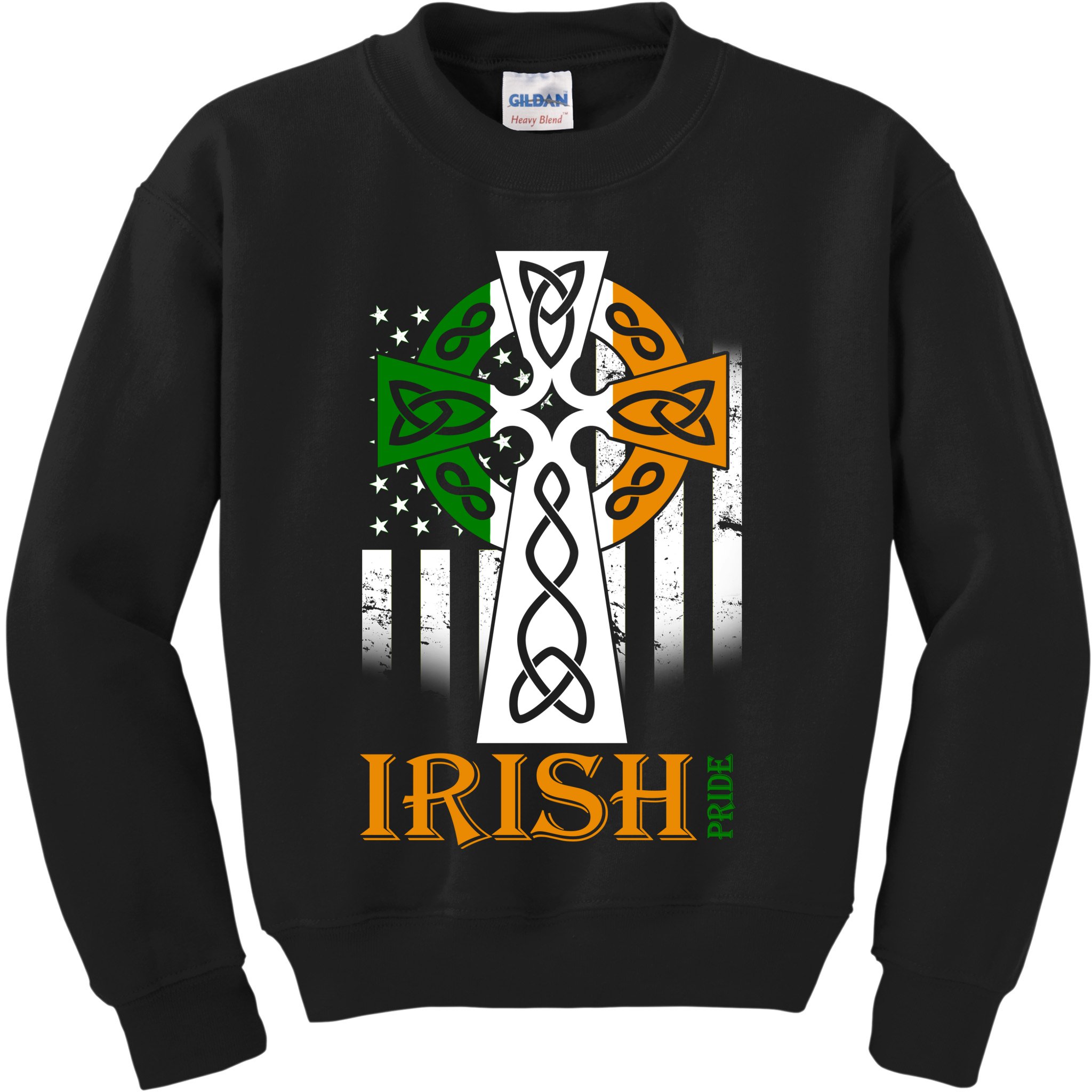 Celtic Cross Irish American Pride Kids Sweatshirt