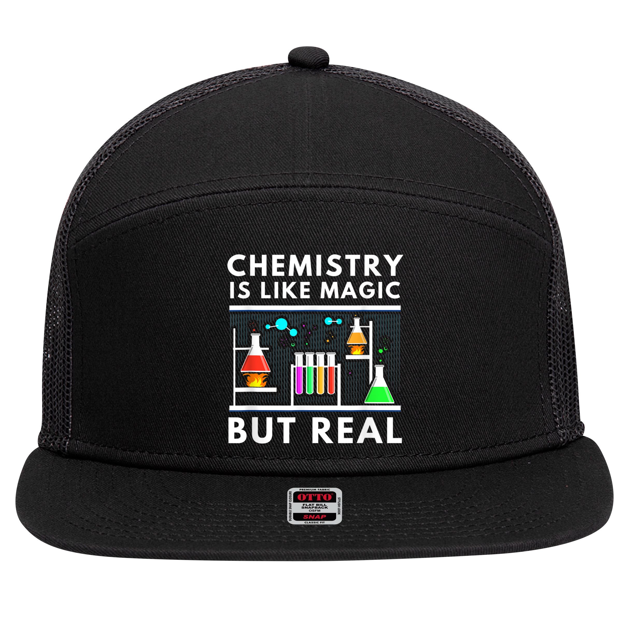 Chemist Chemistry Is Like Magic Science Teacher 7 Panel Mesh Trucker Snapback Hat