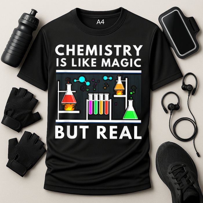 Chemist Chemistry Is Like Magic Science Teacher Cooling Performance Crew T-Shirt