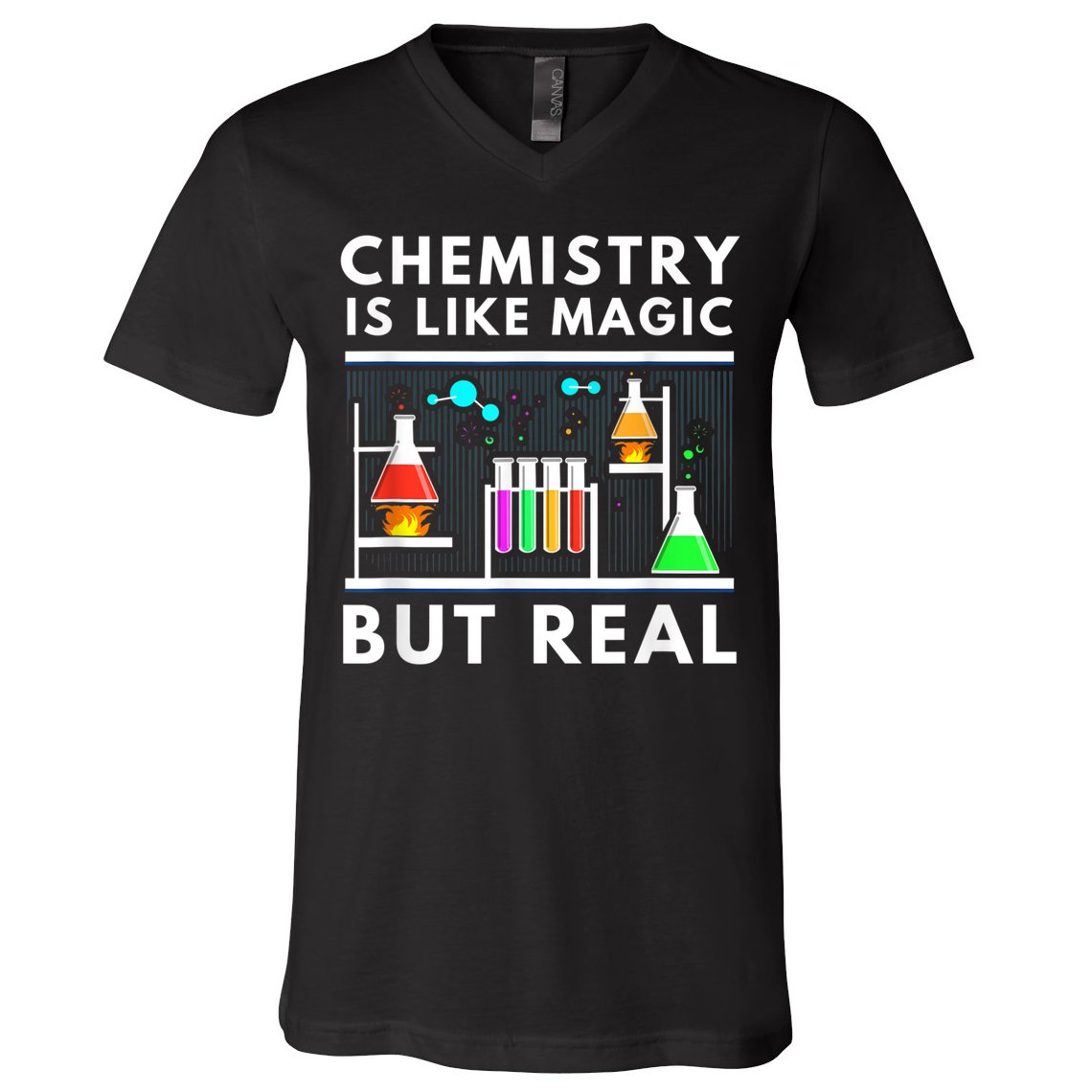 Chemist Chemistry Is Like Magic Science Teacher V-Neck T-Shirt