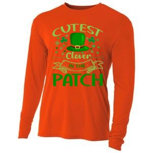 Cutest Clover In The Patch Funny St Patricks Day Gift Cooling Performance Long Sleeve Crew