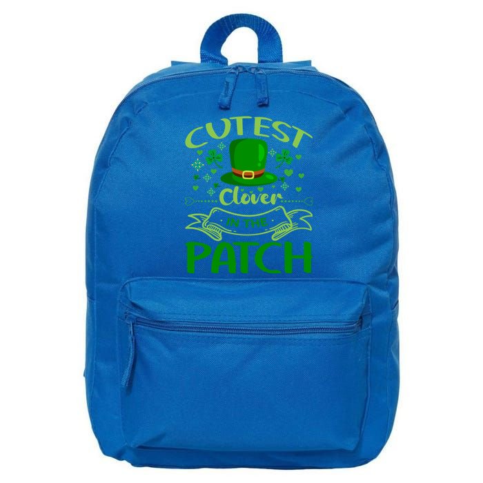 Cutest Clover In The Patch Funny St Patricks Day Gift 16 in Basic Backpack