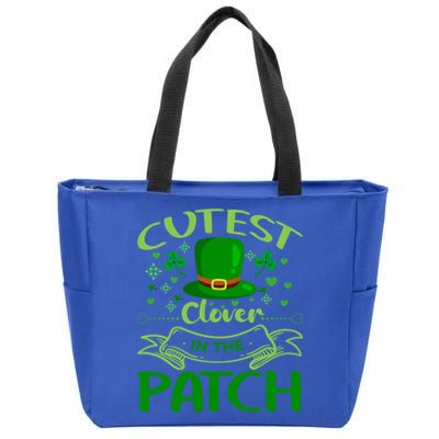 Cutest Clover In The Patch Funny St Patricks Day Gift Zip Tote Bag