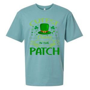 Cutest Clover In The Patch Funny St Patricks Day Gift Sueded Cloud Jersey T-Shirt