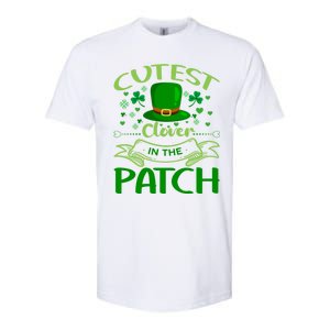 Cutest Clover In The Patch Funny St Patricks Day Gift Softstyle CVC T-Shirt