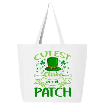 Cutest Clover In The Patch Funny St Patricks Day Gift 25L Jumbo Tote