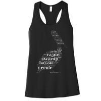 Cajun Creole I Love Louisiana Pelican Graphic Women's Racerback Tank