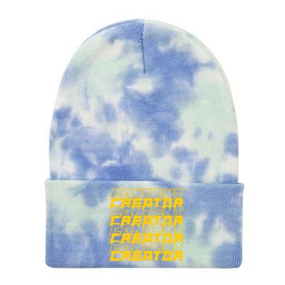 Content Creator Influencer Podcaster Vlogger Writer Blogger Tie Dye 12in Knit Beanie