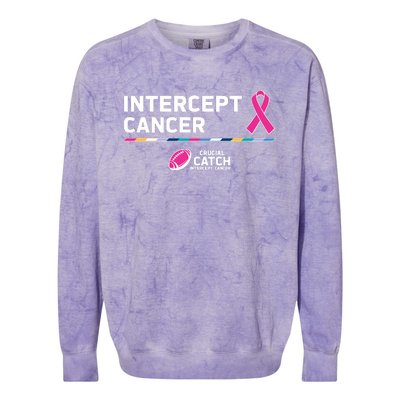 Crucial Catch Intercept Cancer Breast Cancer Awareness Colorblast Crewneck Sweatshirt