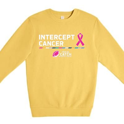 Crucial Catch Intercept Cancer Breast Cancer Awareness Premium Crewneck Sweatshirt