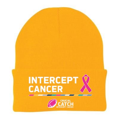 Crucial Catch Intercept Cancer Breast Cancer Awareness Knit Cap Winter Beanie