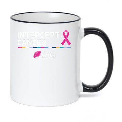 Crucial Catch Intercept Cancer Breast Cancer Awareness 11oz Black Color Changing Mug