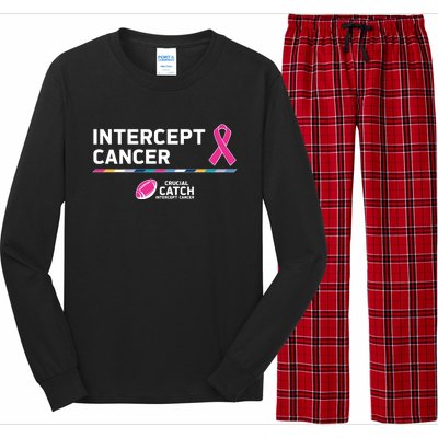 Crucial Catch Intercept Cancer Breast Cancer Awareness Long Sleeve Pajama Set