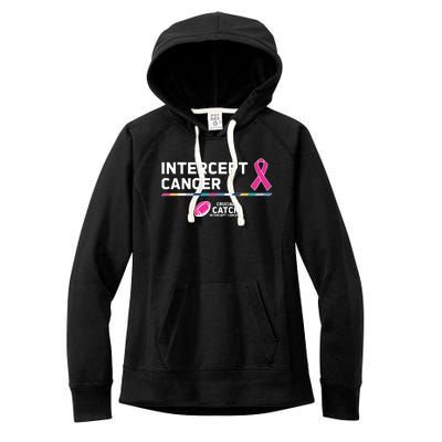 Crucial Catch Intercept Cancer Breast Cancer Awareness Women's Fleece Hoodie