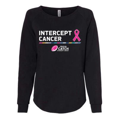 Crucial Catch Intercept Cancer Breast Cancer Awareness Womens California Wash Sweatshirt