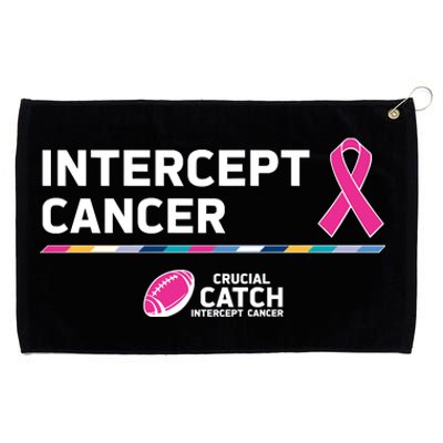 Crucial Catch Intercept Cancer Breast Cancer Awareness Grommeted Golf Towel