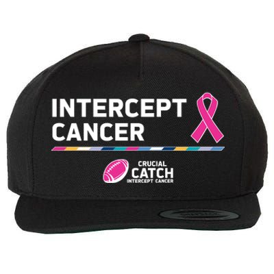 Crucial Catch Intercept Cancer Breast Cancer Awareness Wool Snapback Cap