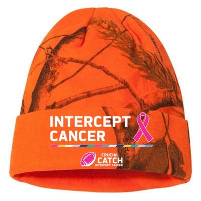 Crucial Catch Intercept Cancer Breast Cancer Awareness Kati Licensed 12" Camo Beanie