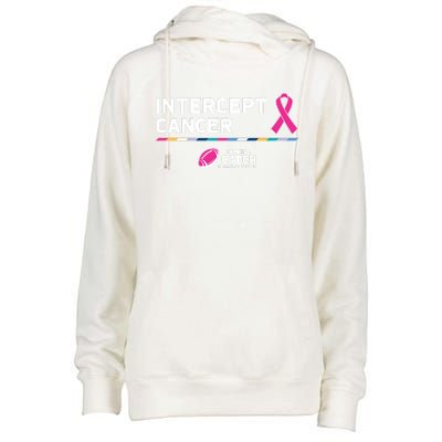 Crucial Catch Intercept Cancer Breast Cancer Awareness Womens Funnel Neck Pullover Hood