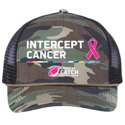 Crucial Catch Intercept Cancer Breast Cancer Awareness Retro Rope Trucker Hat Cap