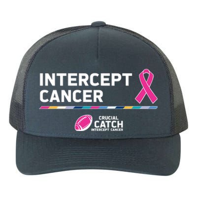 Crucial Catch Intercept Cancer Breast Cancer Awareness Yupoong Adult 5-Panel Trucker Hat