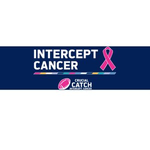 Crucial Catch Intercept Cancer Breast Cancer Awareness Bumper Sticker